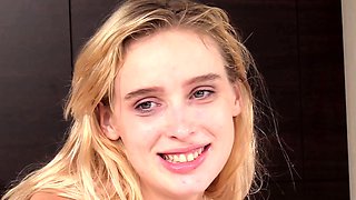 Blonde kitty Natalie gets dicked by a big black cock