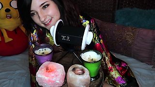 Cute amateur teen girl riding big toy cock on webcam