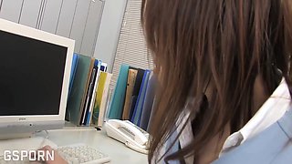 Jav Threesome In The Office Fucking The New Japanese Secretary With Rino Mizusawa