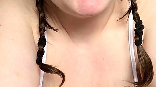 Big boobs milf masturbates with her dildo