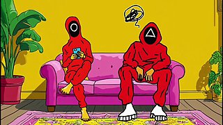 Cuckold Squid Games. Animated Parody of the Squid Game Cartoons Animation
