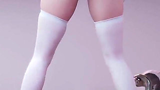 [mmd] 初音 (g)i-dle - Queencard Queen; Fetish Uniforms; Striptease; Busty; Jiggle