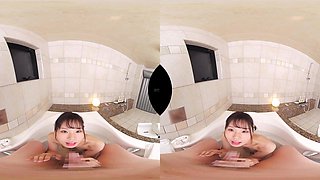 Charming asian teen temptress hot VR video