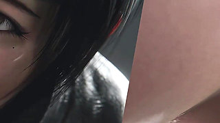 Yuffie Kisaragi Big Dick Sloppy Blowjob - Deep & Messy 3D Animation