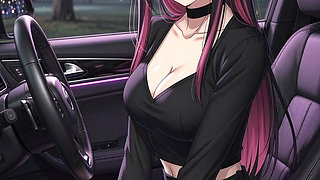 Emo Goth Girl First Date JOI in Parked Car Teases Pussy and Cums With You