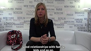 Shy blonde teen casting