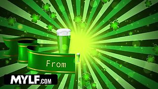 St. Patrick's Day Sex with Lolly Dames - Blonde MILF in Green Dress Gets Face Fucked & Creampied
