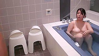 Stacked Asian Housewife Cums Hard Between Two Young Cocks