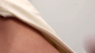 POV: Risky Elevator Quickie - Flashing Tits & Sloppy Deepthroat (cum in Mouth)