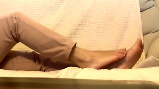 Stare at Her Gorgeous Feet and Jerk off