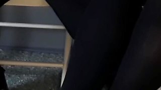 Risky!!! BBW Stepmom Gives Stepson Handjob Under the Table in Restaurant