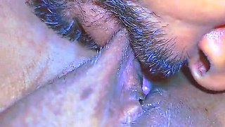 Desi Village Bhabhi First Time Pussy Licking by Brother-in-law - Close Up Licking & Orgasm