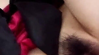 Skinny Japan teen with hairy pussy banged by stepdad