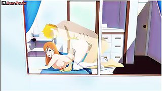 Inoue Orihime X Kurosaki Ichigo Hentai Animation