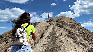 Lesbian Anal Pounding for Hot Brunette in Remote Mountains