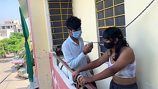 Outdoor Sex Stepbrother and Stepsister Outside Door Romance and Sex Mallu Couples Hot Romance with Sex in the Terrace