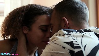 FamilyXXX - Big Booty Black Stepsister Sucks It Till It