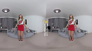 Honour May - Beautiful Blonde In Red High Heel Stripping