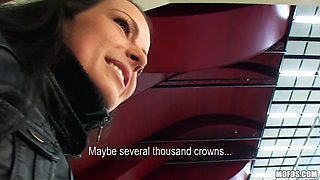 Public Pickups - Naughty Samantha Joons Goes to the Bathroom to Blow Martin G'un G'ets Pounded