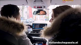 Picking up Gaby, the horny Dutch hitchhiker!