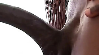 Angela Long can be filmed while fucking - She takes the black monster cock really hard