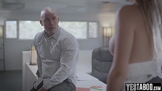 Big tits curvy MILF secretary rides boss
