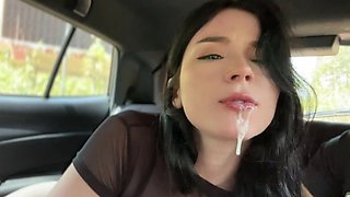 StepSis Paid with Deep Blowjob to He Drive Her Home, Part 2 (Sloppy Blowjob, Throatpie)