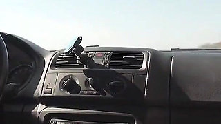 Public Blowjob Turn by Turn During the Car Trip