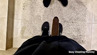 Cuckold Swallows Cum After Sucking BBC