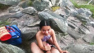 POV : ASIAN GIRL WANTS TO FUCK IN THE FOREST !