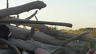 French Teacher Masturbates Student Bull on Public Nudist Beach Caught by Voyeur Jerking Huge Cock