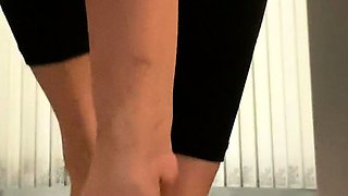 Lovely teen girl enjoys foot fetish sex