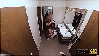 Charlie Red - Red Hair Belle Fucked By Stranger In Toilet In Front Of Bf