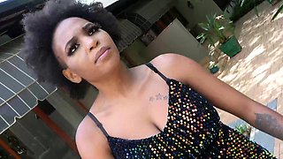 Curvy black wannabe model gets exploited