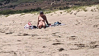 On the Beach a Stranger Masturbates While Looking at Me