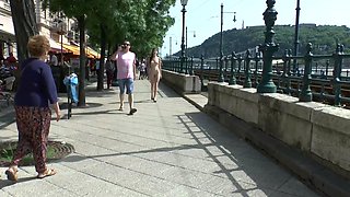 Small titted brunette Sharron with glasses masturbates