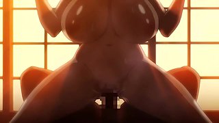 Spicy anime busty girl exciting xxx video