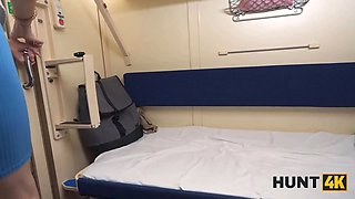Hunt4k. having joy in a train with a red haired who loves striptease and sucking strangers’ rods