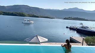 Fantastic Monika Fox Swims Nude in Pool in Wondrous Place!