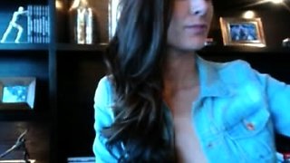 Lovely Amateur teen brunette masturbating outdoor