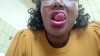 Non-stop Orgasms in My Boss's Office Shower and He Watches Me Squirt in Pantyhose