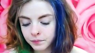 Emo 18-Year-Old With Tattoos Masturbates on Webcam