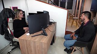 Amateur Blonde Teen Juliana Rose Gets Job Rejected Then Fucks Boss Fred Nunexx in Office
