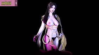 Beauty Lady Serve Deepthroat - 3D Animation