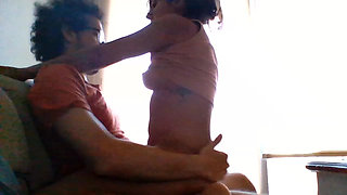 Young brunette Wild Hope riding on a follower's penis