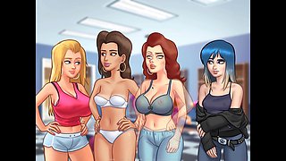 Young 18-year-olds in anime-themed public scenes