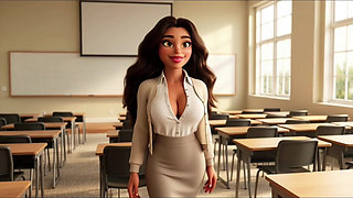 Hot Teacher Strips Completely Naked During Class - Erotic Nude Lesson