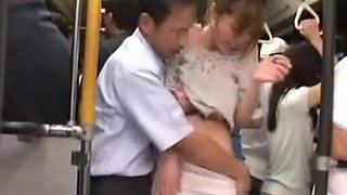 Youthful Gal groped & used in a local shuttle bus