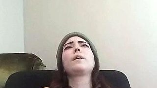 Lovely Amateur teen brunette masturbating outdoor