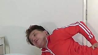 College Girl in Gym Clothes Fucks and Plays with Teacher's Asshole with Strapon